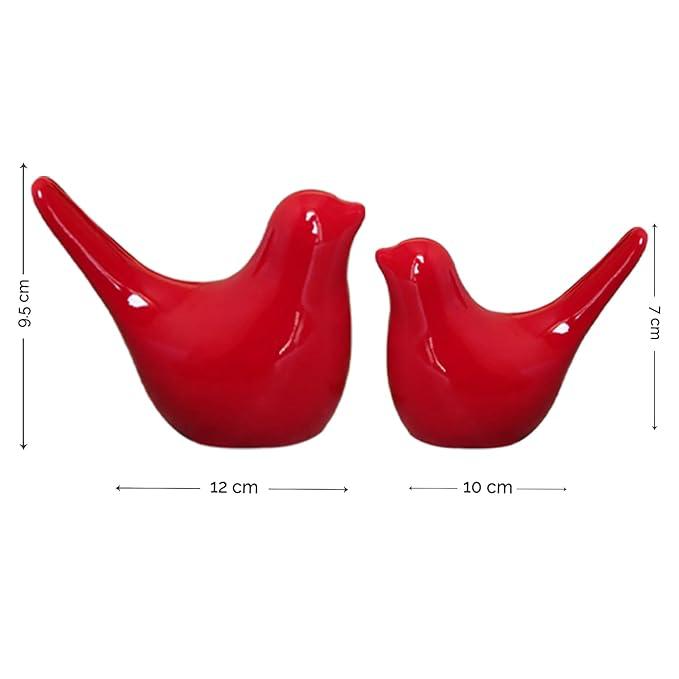 Ruby Red Birds – Glossy Cute Couple Set